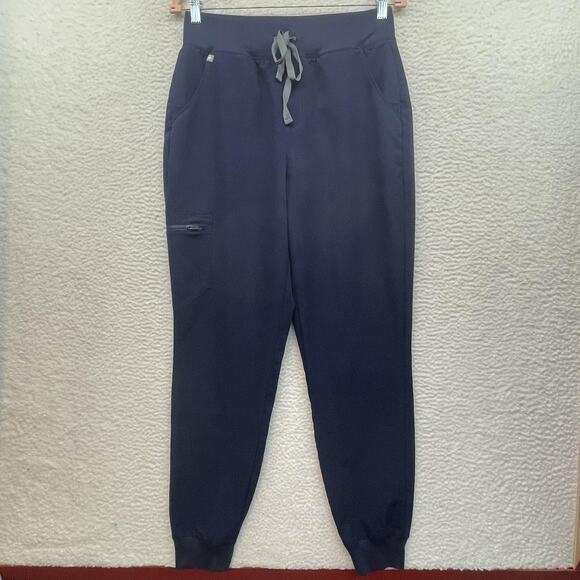 FIGS Scrub Jogger Pants Mens Medium Tall Navy Technical Collection Zip Cargo - Picture 1 of 11